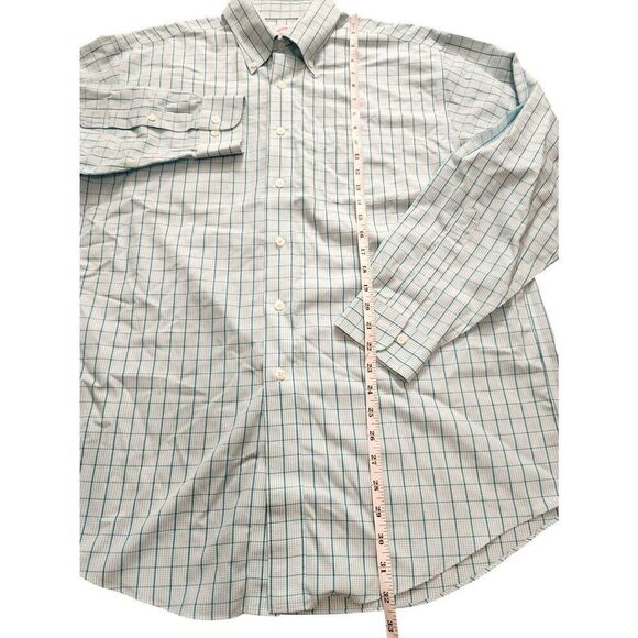 Brooks Brothers plaid men's Large supima cotton button up with chest pocket - Picture 4 of 8